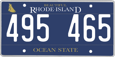 RI license plate 495465