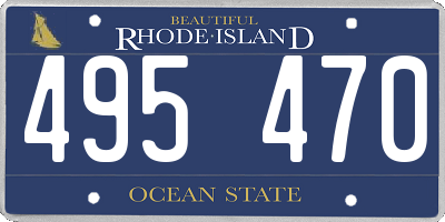 RI license plate 495470