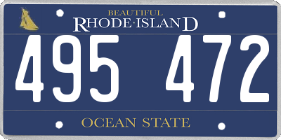 RI license plate 495472