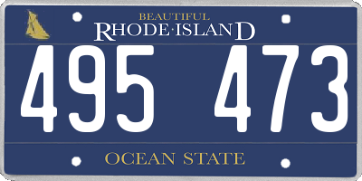 RI license plate 495473