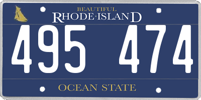 RI license plate 495474