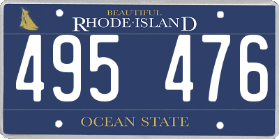 RI license plate 495476