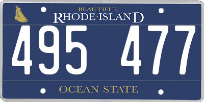 RI license plate 495477