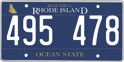 RI license plate 495478