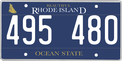 RI license plate 495480