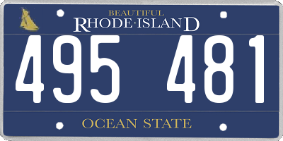 RI license plate 495481