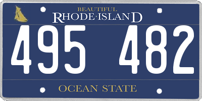 RI license plate 495482