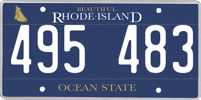 RI license plate 495483