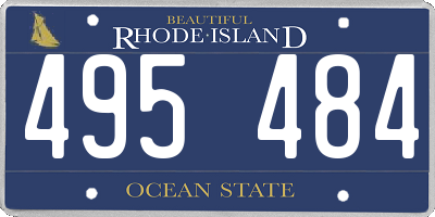 RI license plate 495484