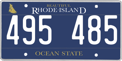RI license plate 495485