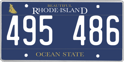 RI license plate 495486