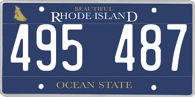 RI license plate 495487