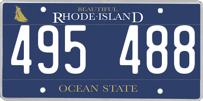 RI license plate 495488