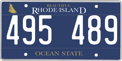 RI license plate 495489