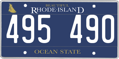 RI license plate 495490