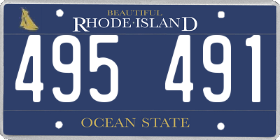 RI license plate 495491