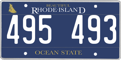 RI license plate 495493