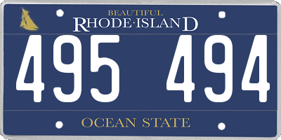 RI license plate 495494