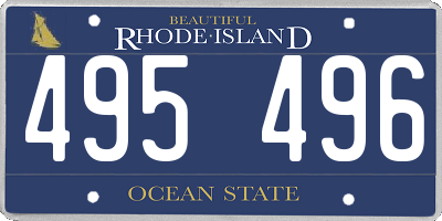 RI license plate 495496