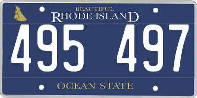 RI license plate 495497