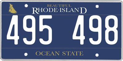 RI license plate 495498