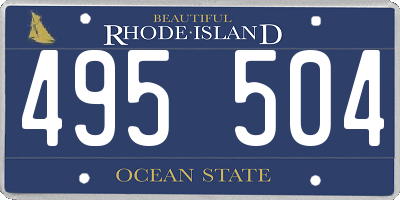 RI license plate 495504