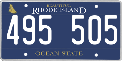 RI license plate 495505