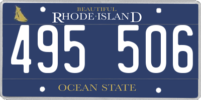 RI license plate 495506