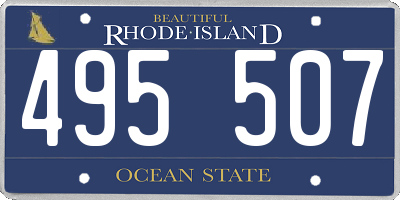 RI license plate 495507