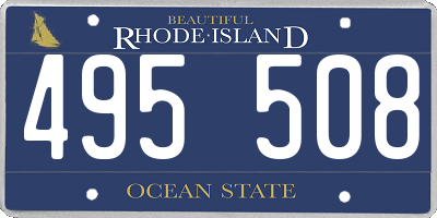 RI license plate 495508
