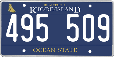 RI license plate 495509