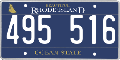 RI license plate 495516