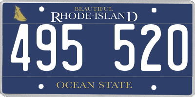 RI license plate 495520