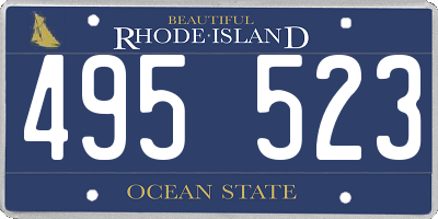 RI license plate 495523