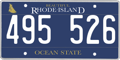 RI license plate 495526
