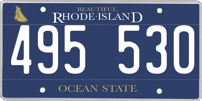 RI license plate 495530