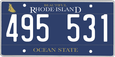 RI license plate 495531