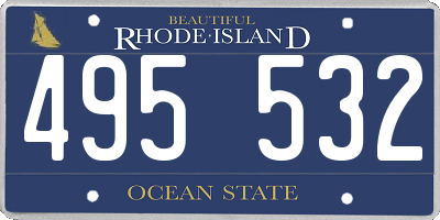 RI license plate 495532
