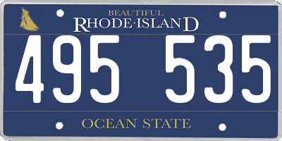 RI license plate 495535
