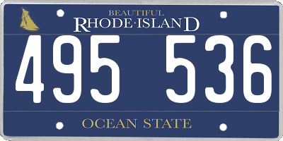 RI license plate 495536