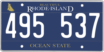 RI license plate 495537