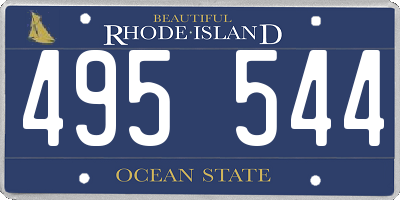 RI license plate 495544