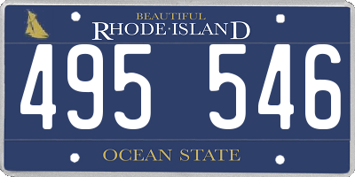 RI license plate 495546