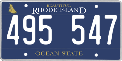 RI license plate 495547