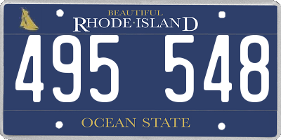 RI license plate 495548