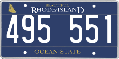RI license plate 495551