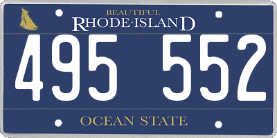 RI license plate 495552