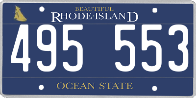 RI license plate 495553