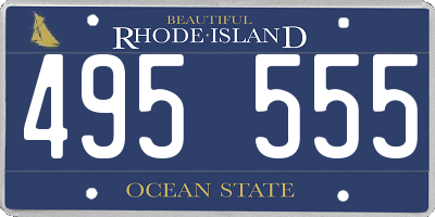 RI license plate 495555