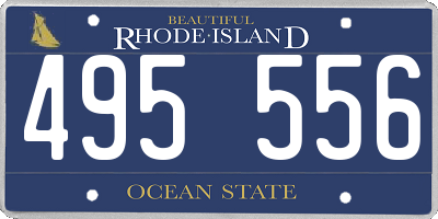 RI license plate 495556